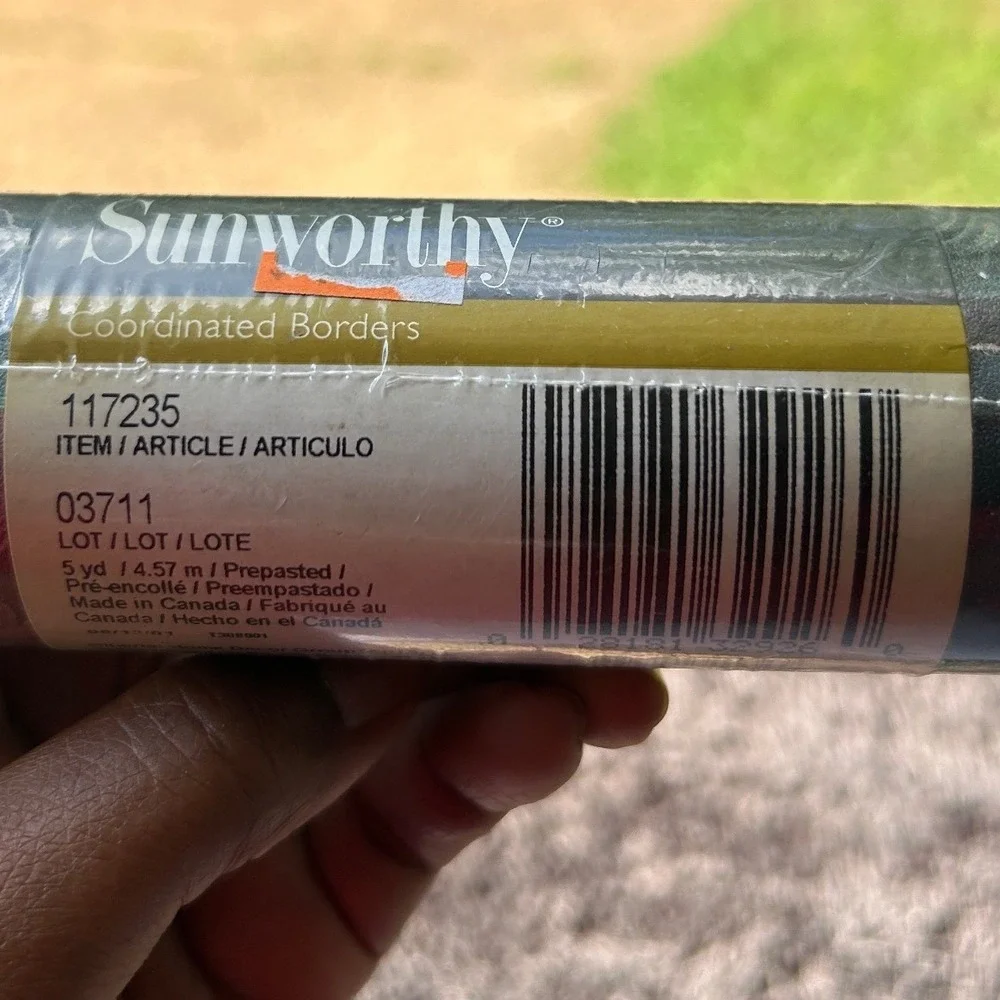 Vintage Y2K/90s Sunworthy Wallpaper Border 5yd Burgundy Green Book Theme New